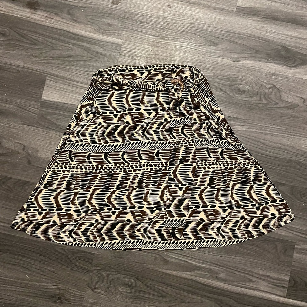 Elegant Patterned A-Line Skirt